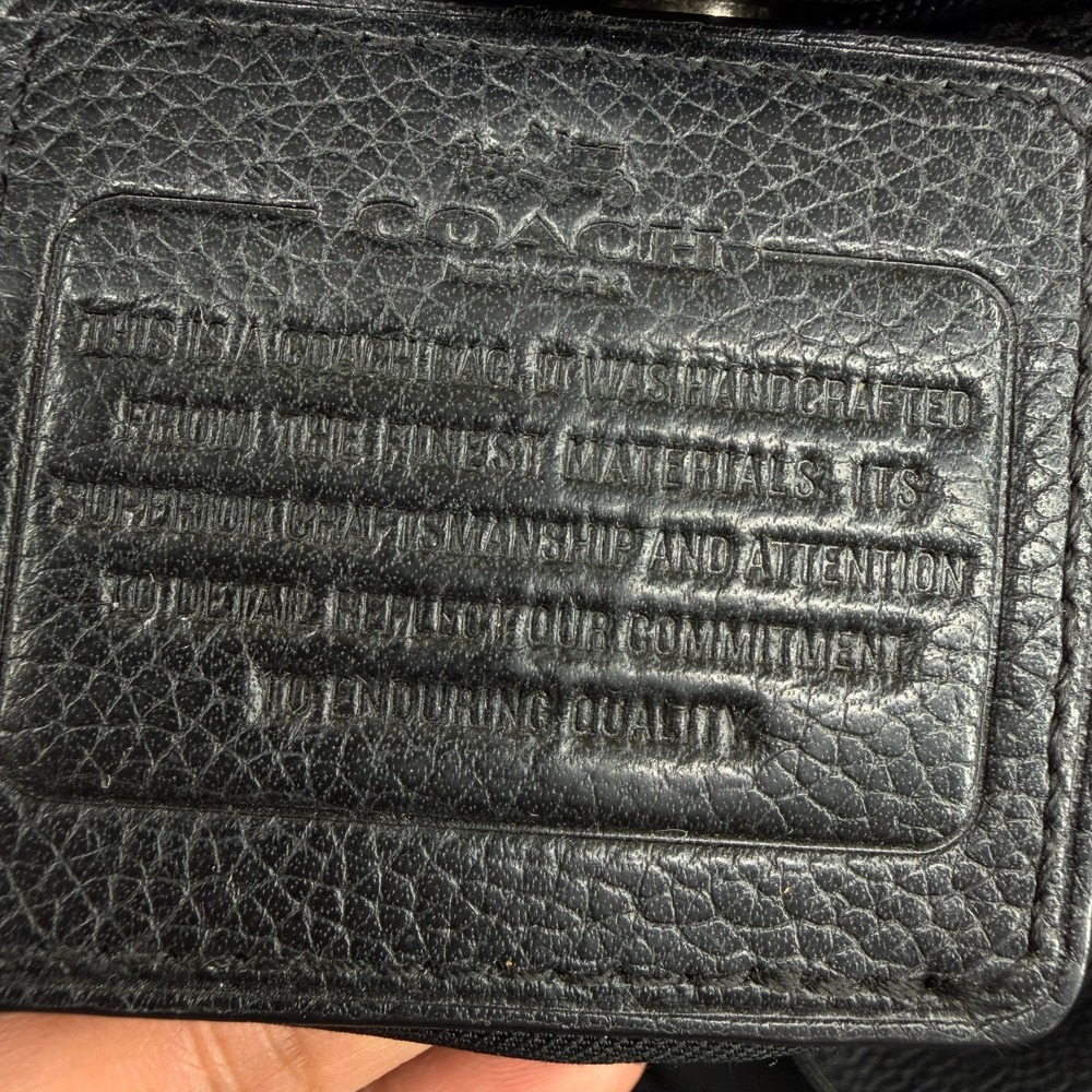 Vintage Coach Edie 31 Black Refined Pebbled Leather Shoulder Slouchy Hobo Bag - Picture 9 of 11